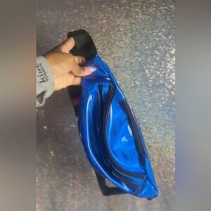 Shiny Iridescent Blue Fanny Pack
